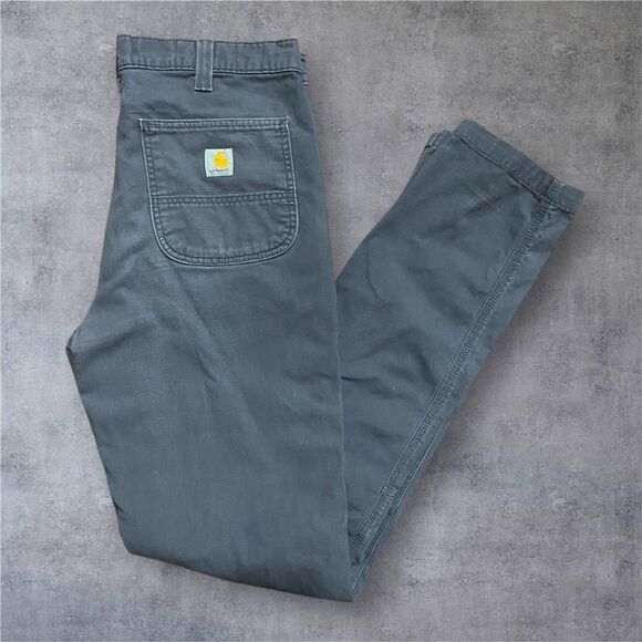 Carhartt Workwear Canvas Straight Fit Dark Gray Work Pants Men's Size 34 x 36 - Picture 1 of 9